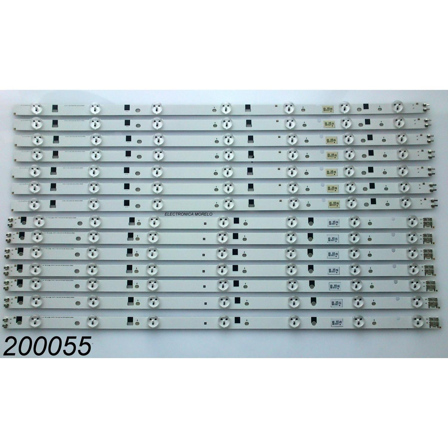 KIT DE LED PARA TV / SAMSUNG LTJ550HW13-V / 2012SVS55 3228 FHD LEFT07 REV1.6 120718 / 2012SVS55 3228 FHD RIGHT07 REV1.6 120718 / MODELO UN55FH6030FXZA